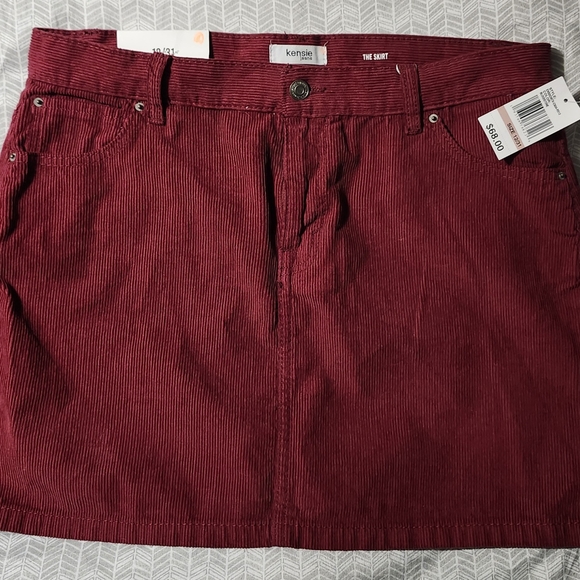 NWT Kensie Red Mini Skirt for Casual Wear - Picture 1 of 9